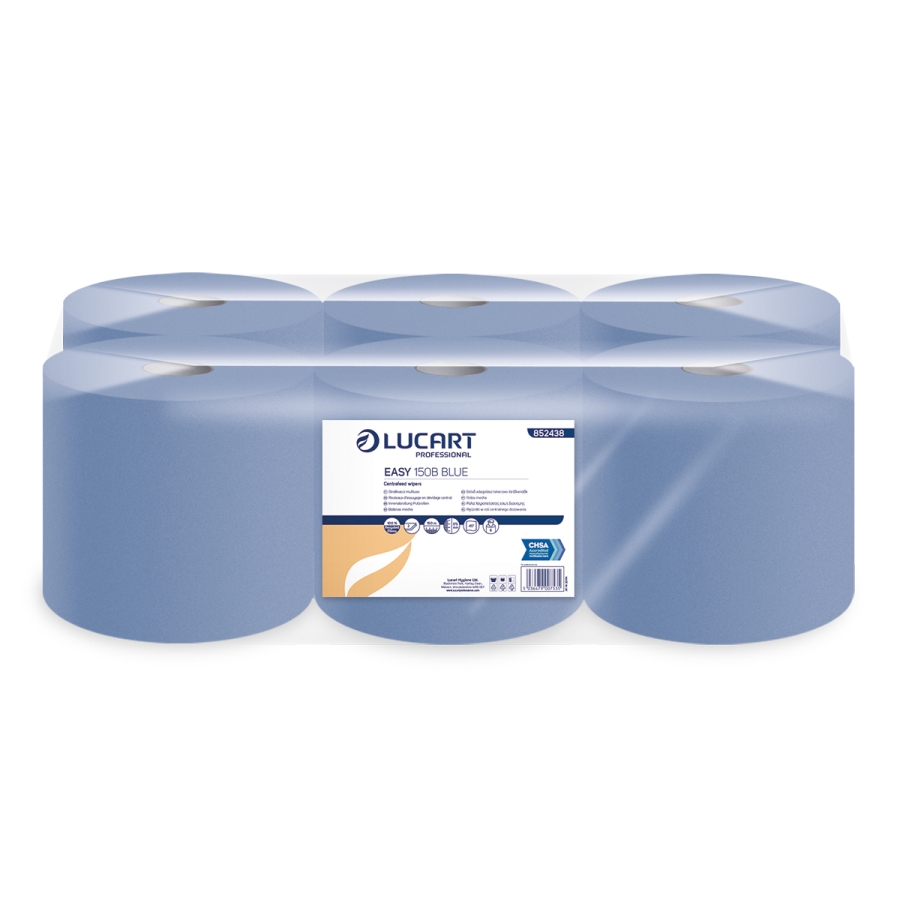 Lucart Blue Centrefeed Rolls 2ply - 150B (Pack of 6)