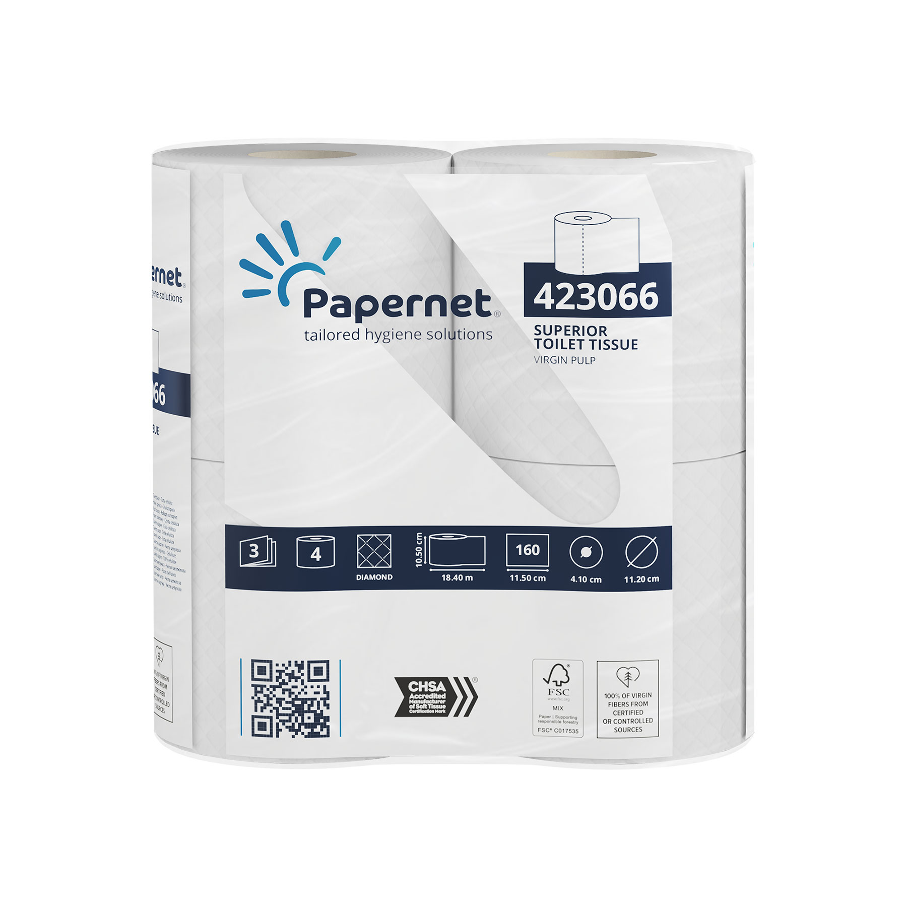 Papernet Luxury Embossed Toilet Rolls 3ply (Pack of 40 Rolls)