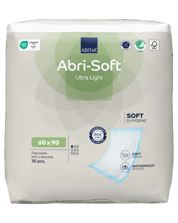 Abena Abri-Soft Ultra Light Disposable Underpad (Pack of 30)