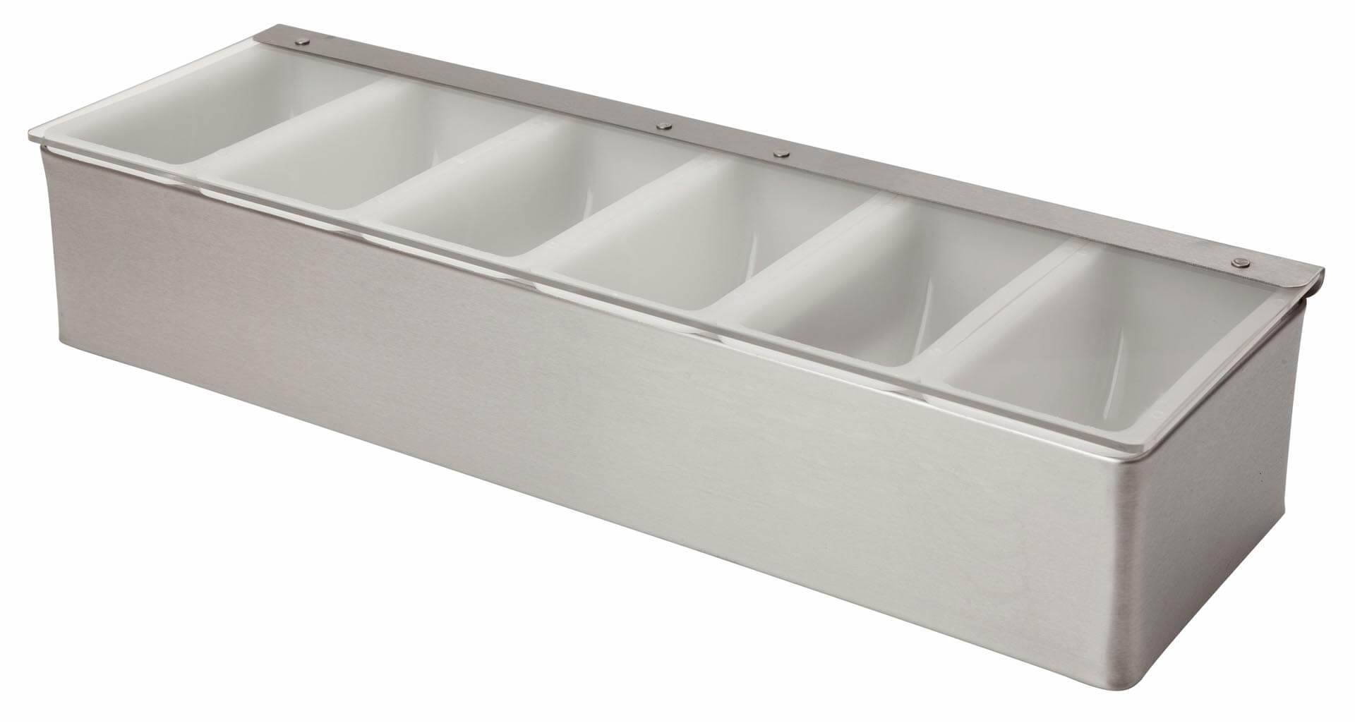 Stainless Steel 6 Compartment Condiment Holder