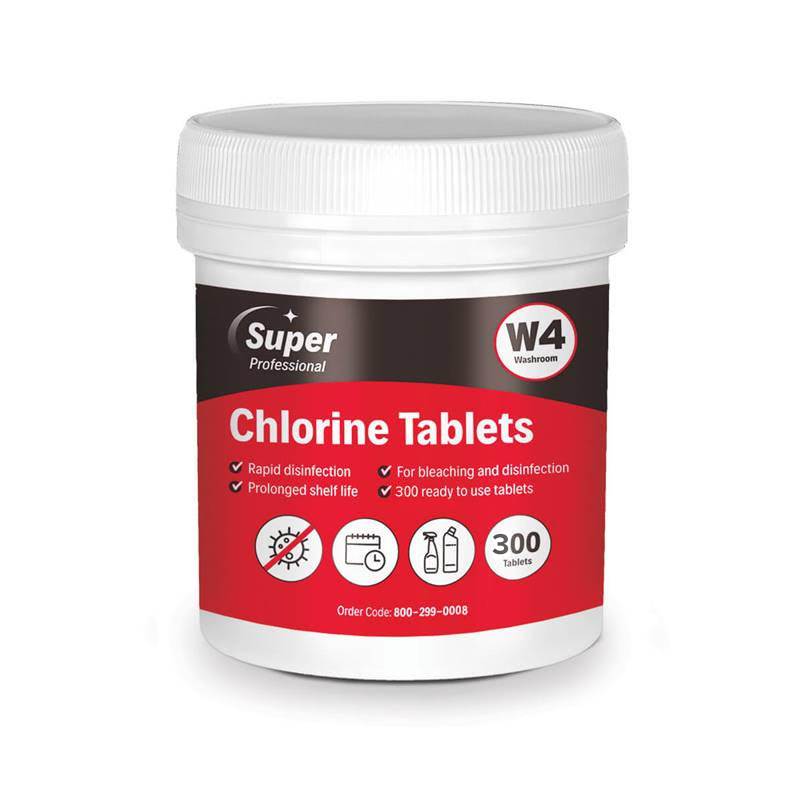 W4 Super Chlorine Bleach Tablets x300