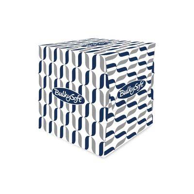 White Facial Tissue Cube, 70 sheets per box, 24 boxes, 2 ply