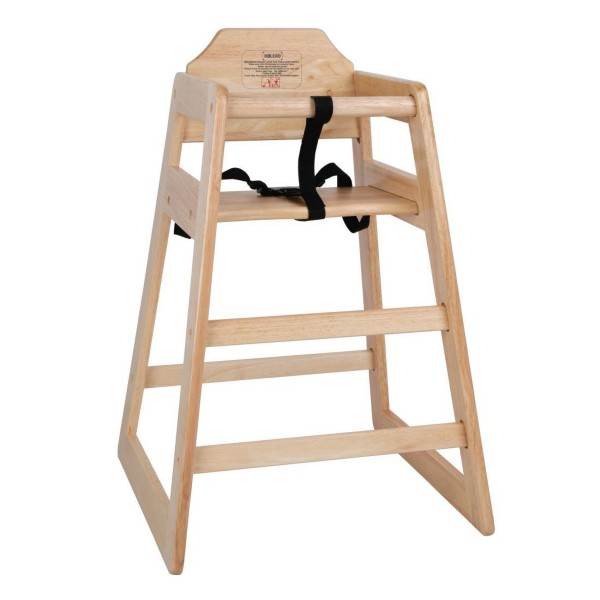Bolero Wooden High Chair - Natural