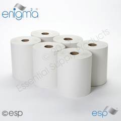 LUCART 1 PLY WHITE ROLL TOWEL 6 x 150MtrsDWH180