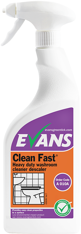 Evans A010 Clean Fast HD Washroom Cleaner750ml Triggers