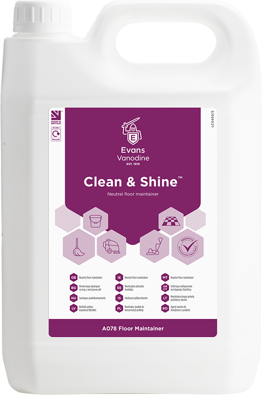 Evans A078 Clean & Shine Perfumed Floor Maintainer - 5 Litre (A078EEV2)