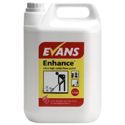 Evans A098 Enhance Metallised Wet Look Floor Polish, 5 litre, 25%