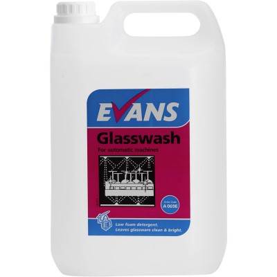 Evans A069 Glasswash Chemical for automatic machines, 5 Litre
