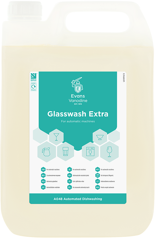 Evans Glasswash Extra - 5 Litre (A048EEV2)