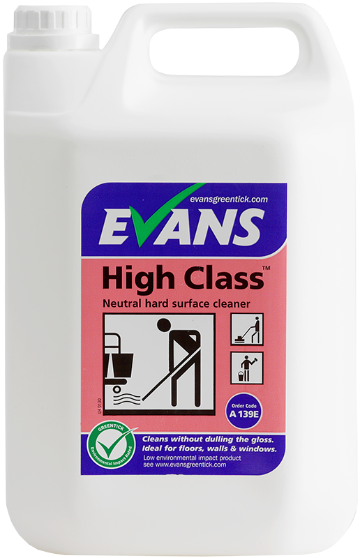Evans A139 Highclass 5 LitreNeutral Hard Surface Cleaner
