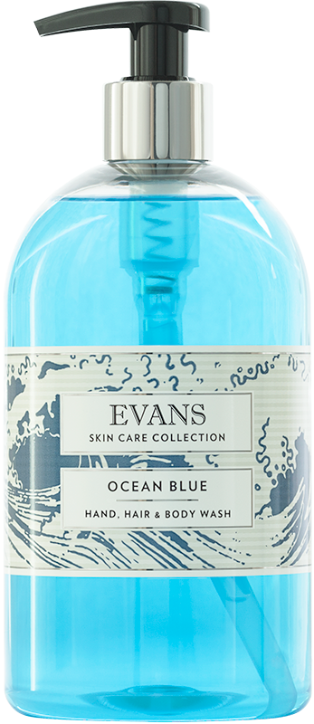 Evans Ocean Blue Hand Soap - 6 x 500ML (A159FEV)