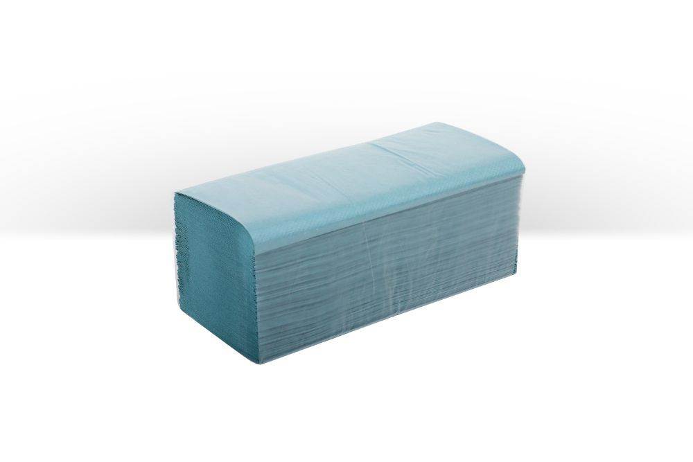 HIB150 Interfold Hand Towels, Blue, 5000 towels, 1 ply