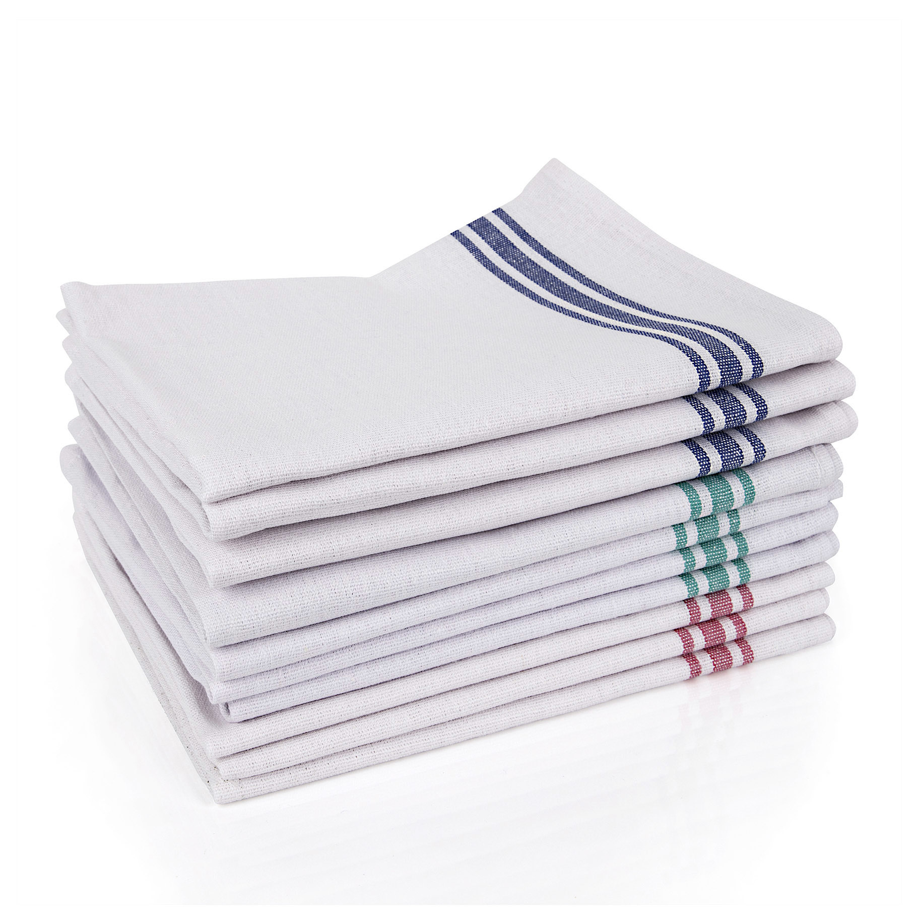 Robert Scott White Cotton Tea Towel (Pack of 10)